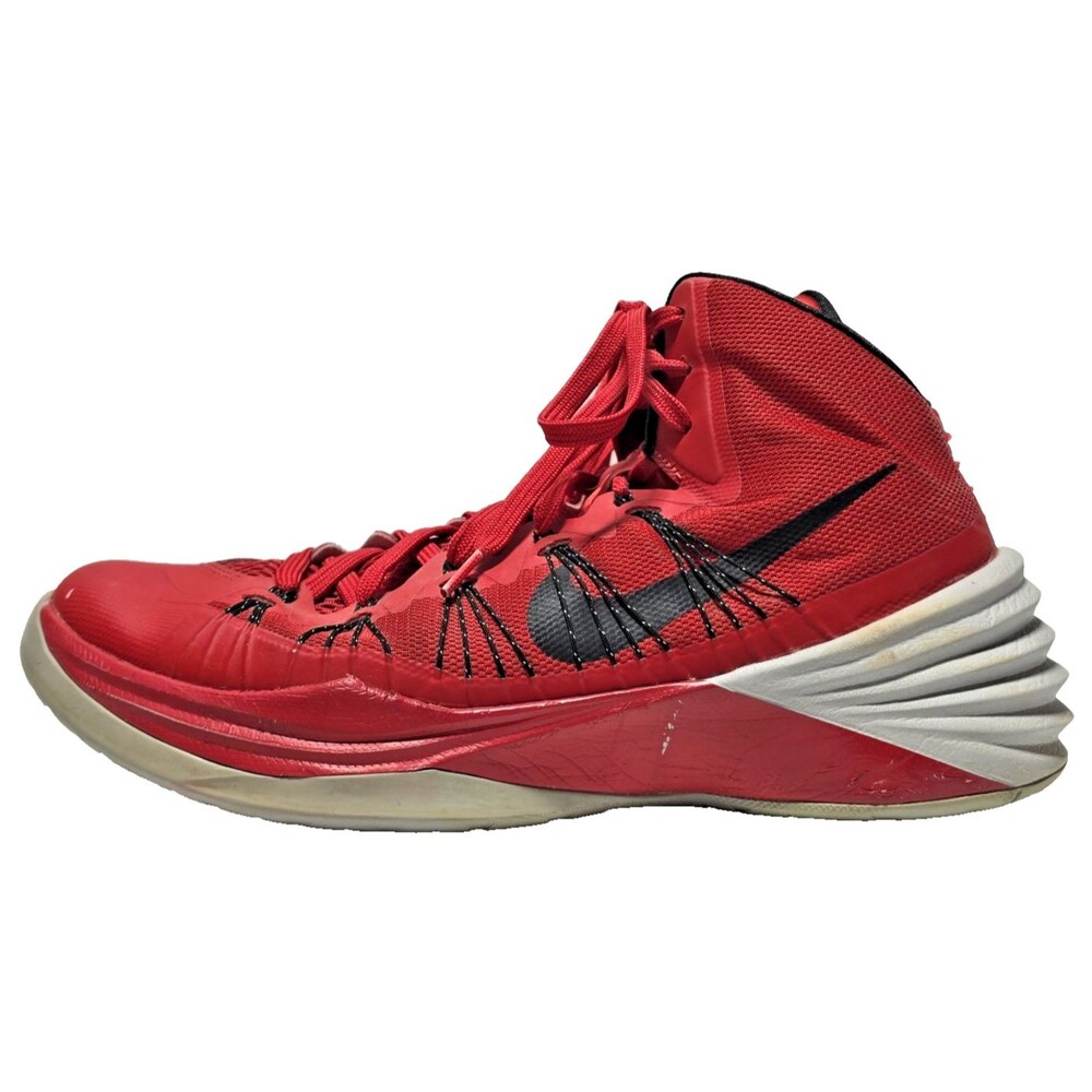 Nike Hyperdunk 2013 Mens Size 10.5 Red Gray High Top Basketball Shoes 599537-600 - Picture 2 of 10